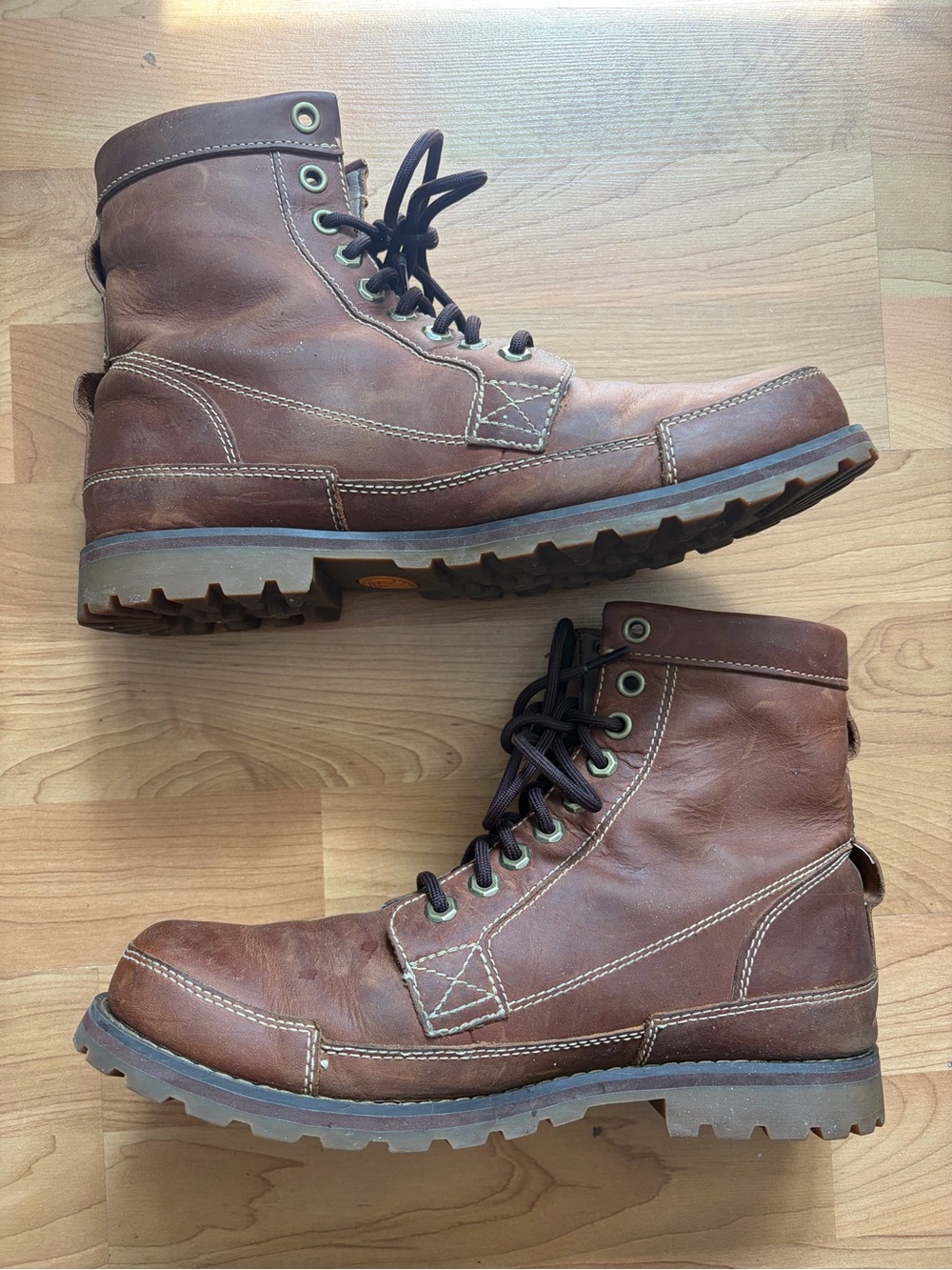Timberland Earthkeepers Brown Leather Boots US 8.5 Wide 15551W